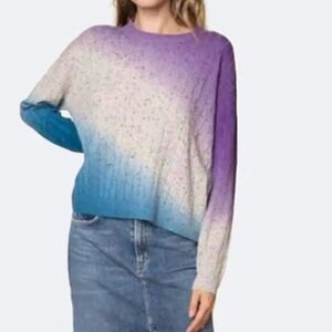 27 Miles Cashmere Dakota in Mist Purple Blue Gray, XS